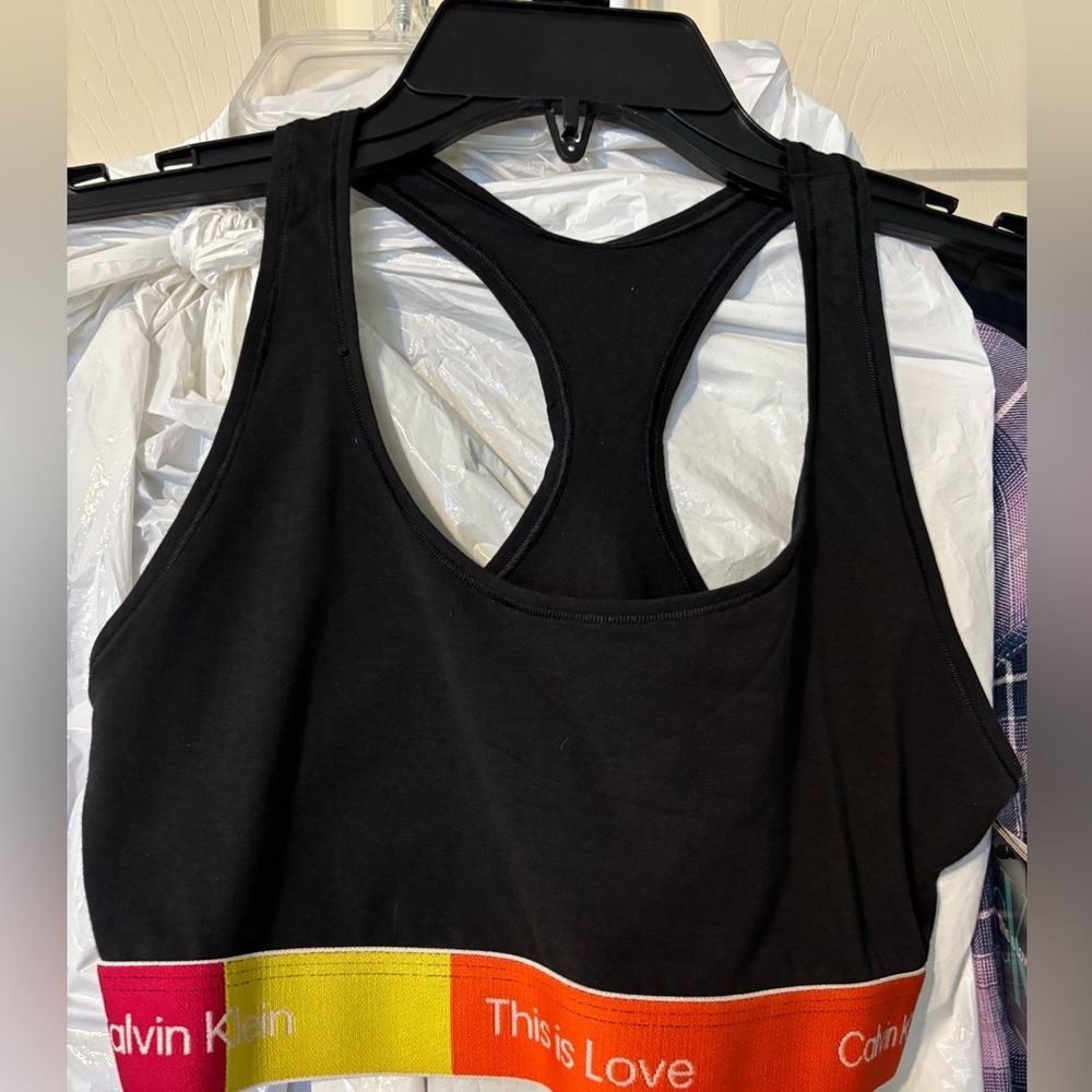 Calvin Klein Black Bra with Colorful Band